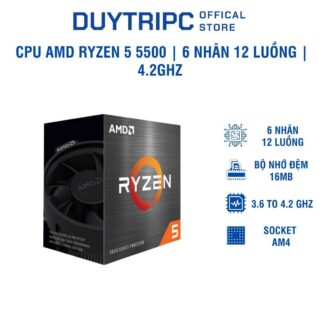 CPU AMD Ryzen 5 5500 | 6 Nhân 12 Luồng | 4.2GHz | Hiệu năng Gaming