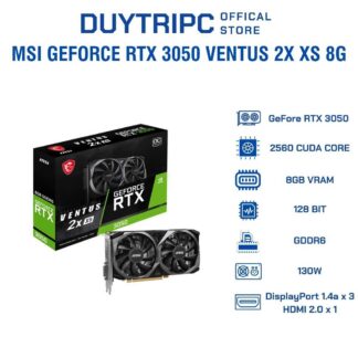Card Màn Hình MSI GeForce RTX 3050 VENTUS 2X XS 8G OC GDDR6 | VGA Gaming 8GB Hiệu Năng Cao