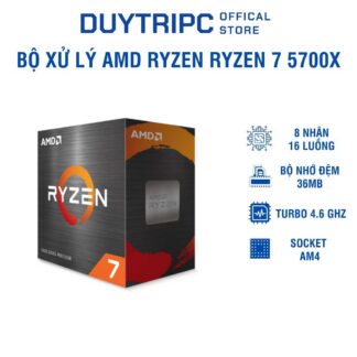 CPU AMD Ryzen 7 5700X | 8 Nhân 16 Luồng, Xung Nhịp Tối Đa 4.6GHz, Socket AM4 Chính Hãng