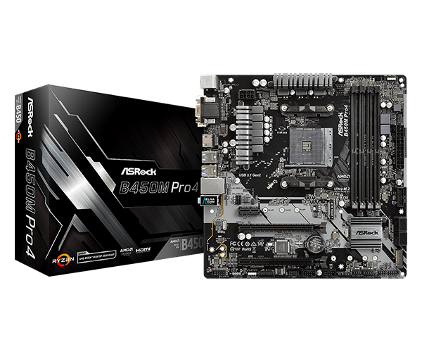 Mainboard ASRock B450M Pro4 (AM4, DDR4)